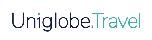 Logotipo UNIGLOBE Travel, parceiro global do TRAVEL MANAGER.AI